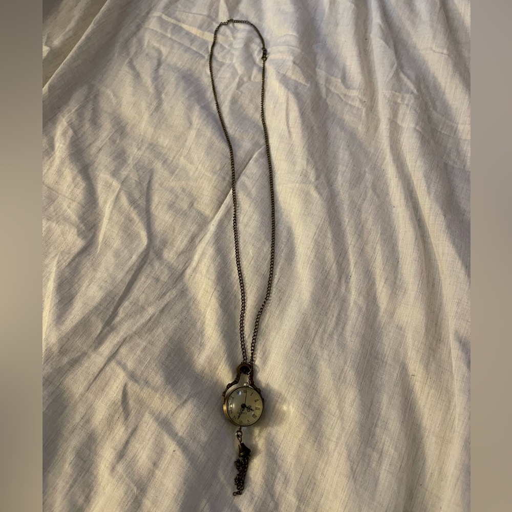 Vintage Style Statement Watch Necklace